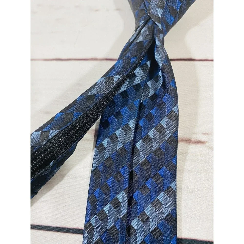 Dockers Boys Zipper Striped Neck Tie Blue Easter Kids Easter Wedding Spring